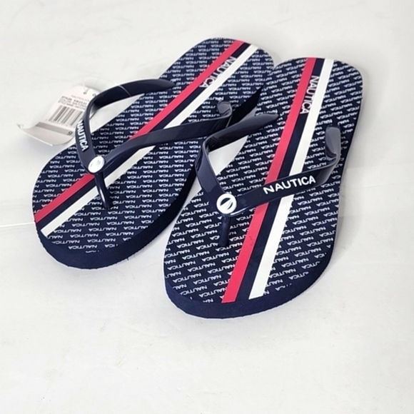 Nautica Womens Hatcher Blue Slip-On Casual Thong Flip Flop Sandals Size 9 - Picture 1 of 6